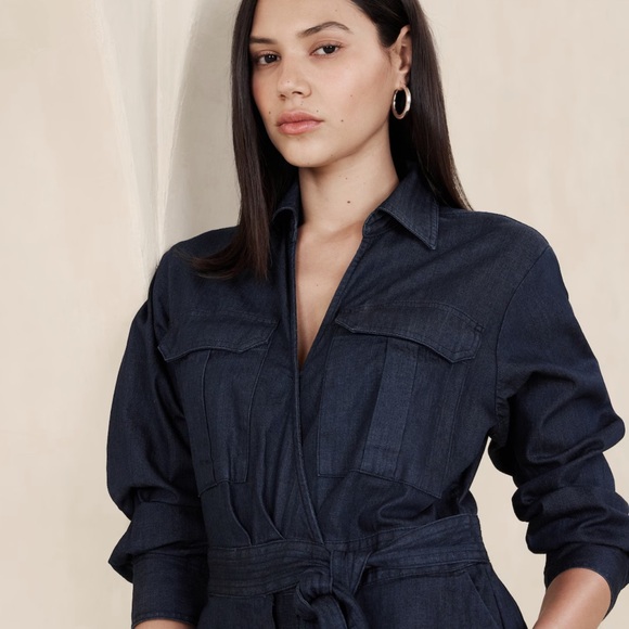 Banana Republic Navy Jumpsuit for Women Brand New with Tags Sz 8 - Picture 3 of 3